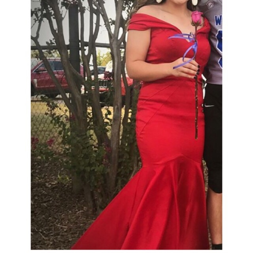 red prom /formal dress worn once perfect condition